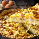 Cette quiche lorraine sans pâte fait fondre les calories sans perdre le goût de la recette traditionnelle
