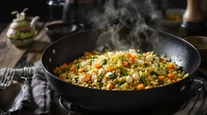 Je prépare ce riz sauté carottes-poireau à la sauce soja dès que je veux un dîner healthy express